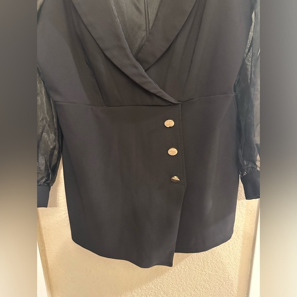 Blazer Romper - Black - Picture 3 of 9